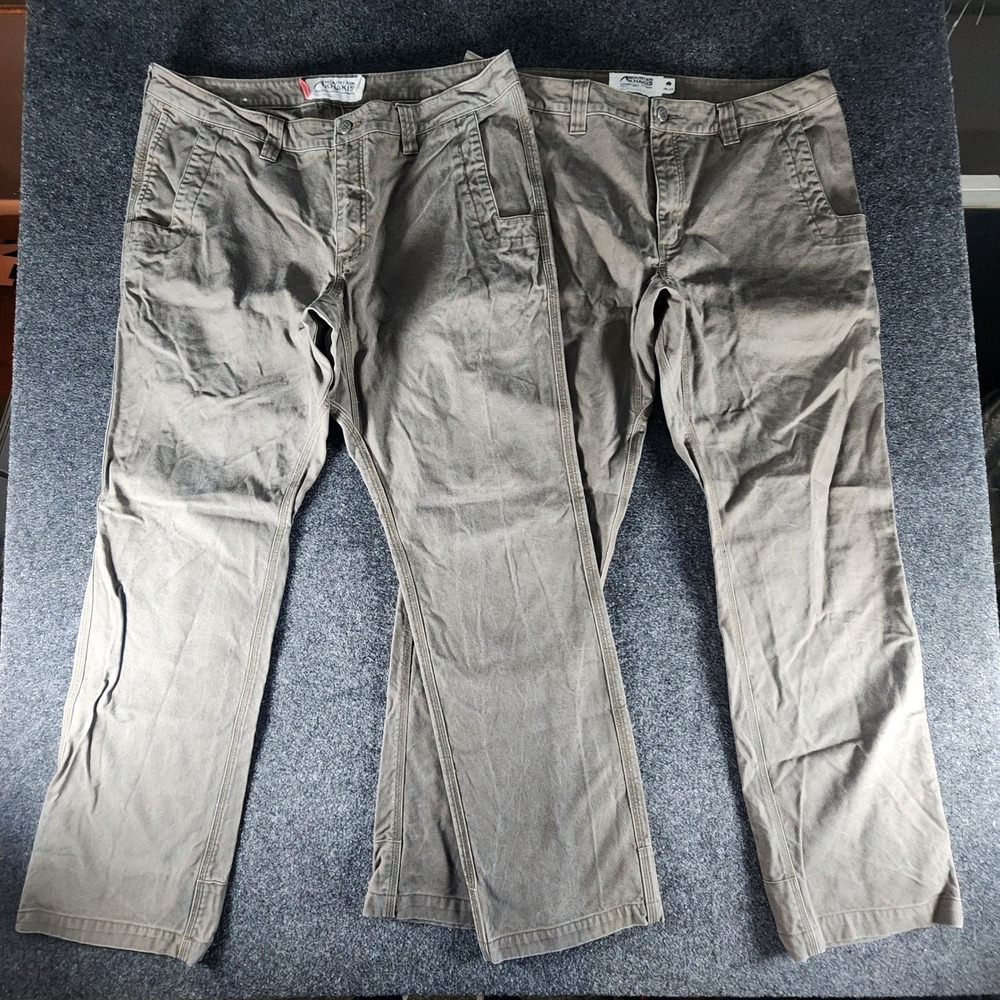 Lot of 2 Mountain Khakis‎ Original Mountain Pant Slim Fit 38x32 Organic Cotton